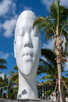 Giant Sculpture of a Woman's  Face, Miami