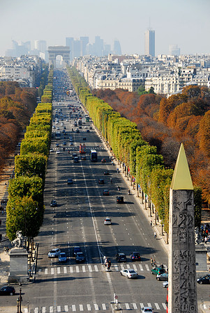 View from a Ferris Wheel, Champs Elysées
