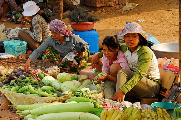 Market, Tonle Sap to Beng Melea Temple, Angkor