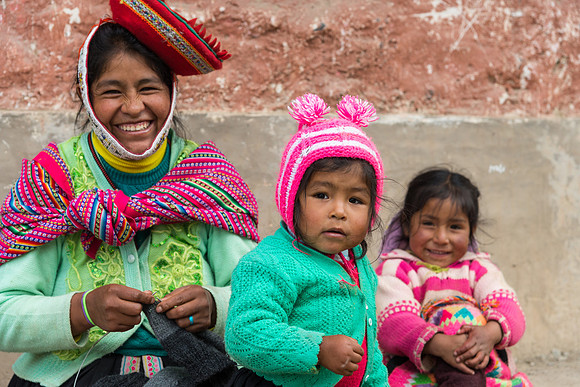 Quechua Woman and Children,  Patacancha, Sacred Valley