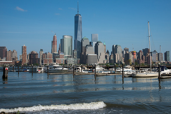 Lower Manhattan from Newport, New Jersey