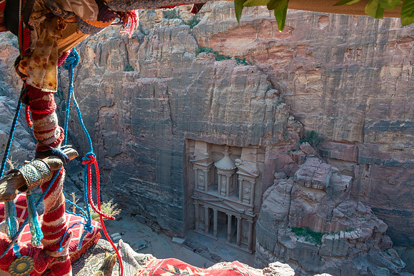 The Treasury from a Bedouin Tent, Petra
