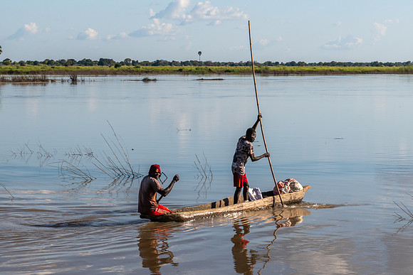 Canoe on the Kilombero River, Tanzania